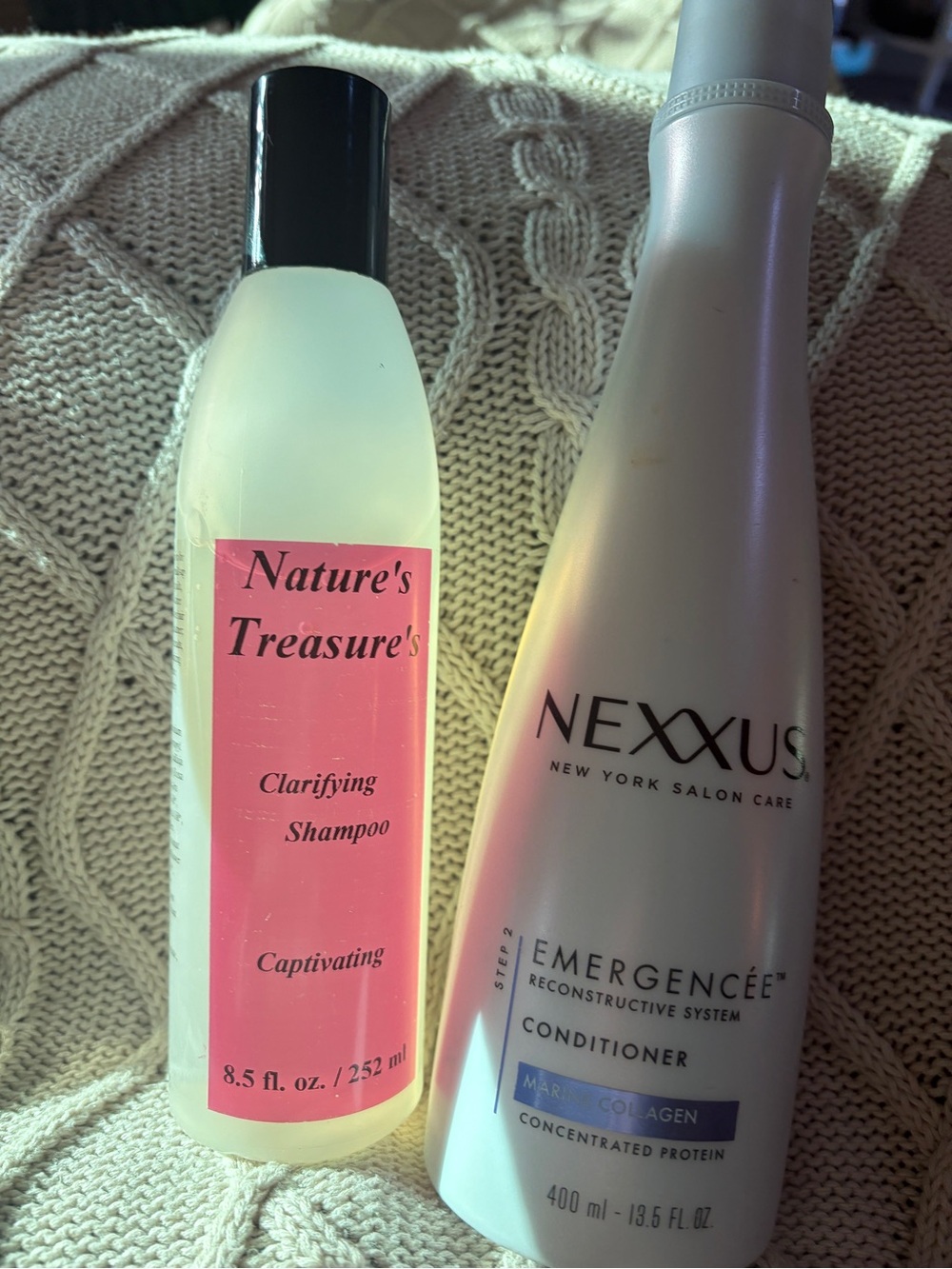 Nexxus Emergencee Reconstructive Conditioner & natures clarifying shampoo